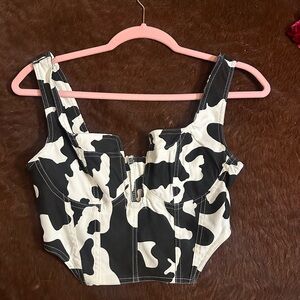Cow print Corset Top